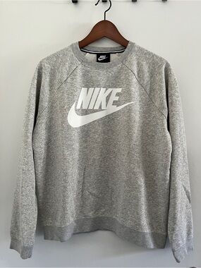 Nike heather grey fleece sweatshirt